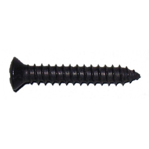 Midwest Fastener Sheet Metal Screw, #8 x 1 in, Black Steel Oval Head Phillips Drive, 25 PK 72206